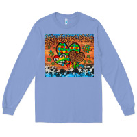 Colony Blue autism awareness hearts leopard cowhide Long Sleeve Tee - Artiststas