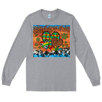 Heather Grey autism awareness hearts leopard cowhide Long Sleeve Tee - Artiststas