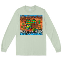 Matcha autism awareness hearts leopard cowhide Long Sleeve Tee - Artiststas