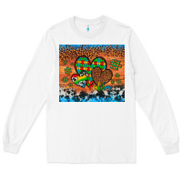 White autism awareness hearts leopard cowhide Long Sleeve Tee - Artiststas