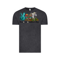 Vintage Black Peace Love Southdown Sheep Vintage Tee - LillyAllenDesigns