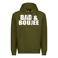 Army Green bad & boujee Premium Hoodie - artisFamous