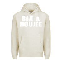 Oatmeal Heather bad & boujee Premium Hoodie - artisFamous