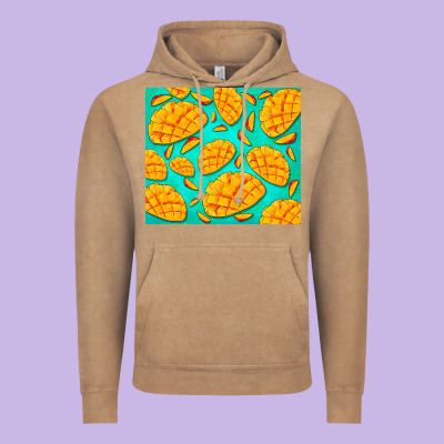 Mango Vintage Hoodie Designed By Barkaloodesign