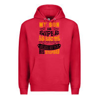 Cardinal My Son Is Super Awesome His Stepdad Premium Hoodie - artisFamous