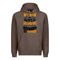 Coffee My Son Is Super Awesome His Stepdad Premium Hoodie - artisFamous