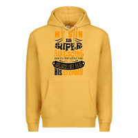 Mustard My Son Is Super Awesome His Stepdad Premium Hoodie - artisFamous