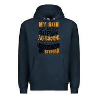 Navy My Son Is Super Awesome His Stepdad Premium Hoodie - artisFamous