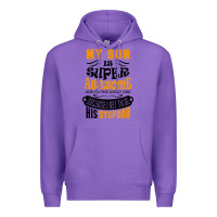 Purple My Son Is Super Awesome His Stepdad Premium Hoodie - artisFamous