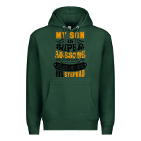 Sports Green My Son Is Super Awesome His Stepdad Premium Hoodie - artisFamous