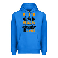 True Royal My Son Is Super Awesome His Stepdad Premium Hoodie - artisFamous