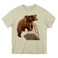 Mossy California Grizzly Bear Heavy Core Tee - RanaPortraitStore