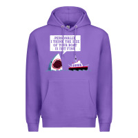 Purple polite jaws Premium Hoodie - artisFamous
