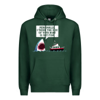 Sports Green polite jaws Premium Hoodie - artisFamous