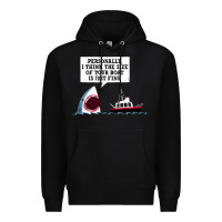Black polite jaws Premium Hoodie - artisFamous