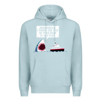Blue Mist polite jaws Premium Hoodie - artisFamous