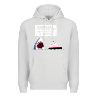 Dove Grey polite jaws Premium Hoodie - artisFamous