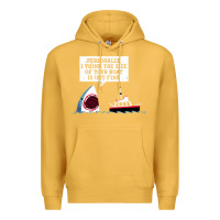 Mustard polite jaws Premium Hoodie - artisFamous