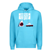 Ocean Blue polite jaws Premium Hoodie - artisFamous