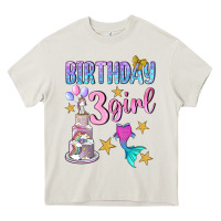 Cream birthday girl 3 Heavy Core Tee - BundleAndBundleShop