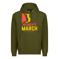 Army Green women march on washington Premium Hoodie - artisFamous