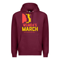 Burgundy women march on washington Premium Hoodie - artisFamous