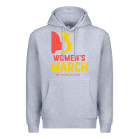 Heather Grey women march on washington Premium Hoodie - artisFamous