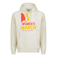 Oatmeal Heather women march on washington Premium Hoodie - artisFamous