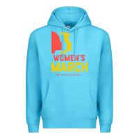 Ocean Blue women march on washington Premium Hoodie - artisFamous