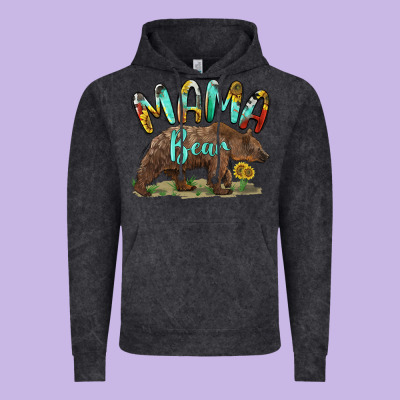 Mama Bear Vintage Hoodie Designed By Barkaloodesign
