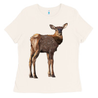 Bone elk fawn deer Ladies Tee - LillyAllenDesigns
