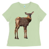 Matcha elk fawn deer Ladies Tee - LillyAllenDesigns