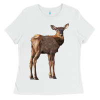 White elk fawn deer Ladies Tee - LillyAllenDesigns