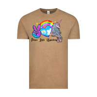 Vintage Coffee peace love unicorn Vintage Tee - LillyAllenDesigns