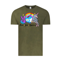 Vintage Olive peace love unicorn Vintage Tee - LillyAllenDesigns