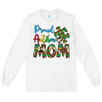 White proud autism mom Long Sleeve Tee - Artiststas