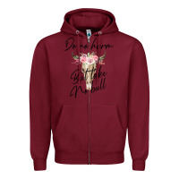 Burgundy Do No Harm But Take No Bull Zipper Hoodie - Bettercallsaul