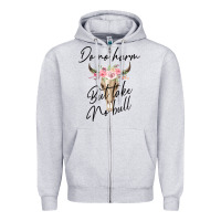 Heather Grey Do No Harm But Take No Bull Zipper Hoodie - Bettercallsaul