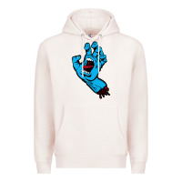 Pale Pink santacruz screaming hand Premium Hoodie - artisFamous
