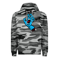 Slate Camo santacruz screaming hand Premium Hoodie - artisFamous