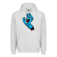 Dove Grey santacruz screaming hand Premium Hoodie - artisFamous