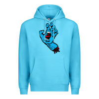 Ocean Blue santacruz screaming hand Premium Hoodie - artisFamous