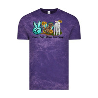 Cloud Purple Peace Love Merino Wool Sheep Vintage Tee - LillyAllenDesigns