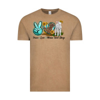Vintage Coffee Peace Love Merino Wool Sheep Vintage Tee - LillyAllenDesigns