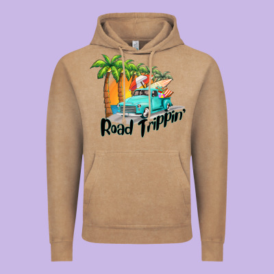 Road Trippin Vintage Hoodie Designed By Barkaloodesign