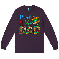 Plum proud autism dad Long Sleeve Tee - Artiststas