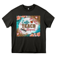 Asphalt coffee teach repeat tumbler Heavy Core Tee - BundleAndBundleShop