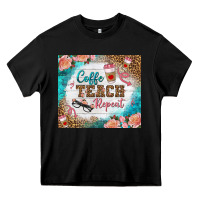 Black coffee teach repeat tumbler Heavy Core Tee - BundleAndBundleShop