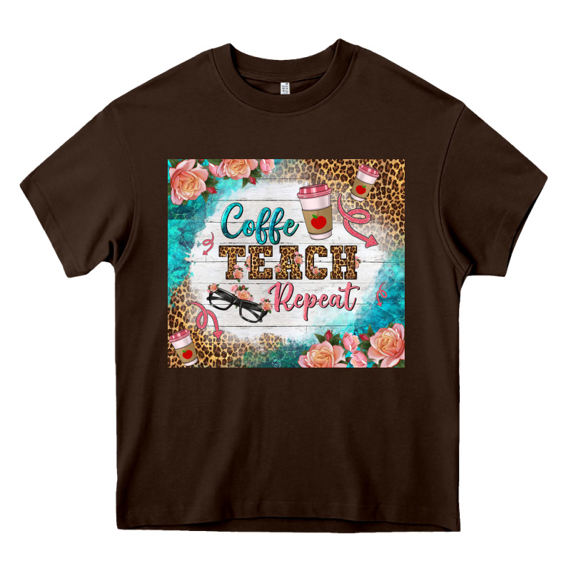 Coffee Teach Repeat Tumbler Heavy Core Tee by BundleAndBundleShop | Teevron