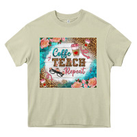 Mossy coffee teach repeat tumbler Heavy Core Tee - BundleAndBundleShop